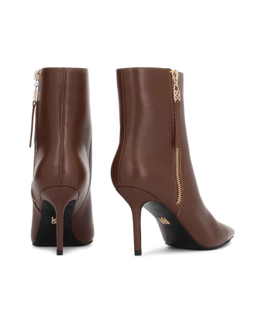 Kazar-Brown-stiletto-heeled-booties-with-a-pointed-toe-hnedá