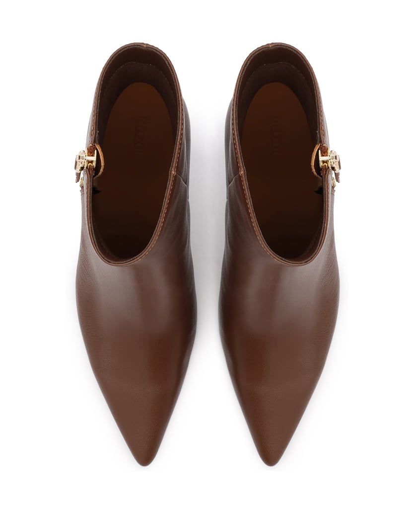 Kazar-Brown-stiletto-heeled-booties-with-a-pointed-toe-hnedá