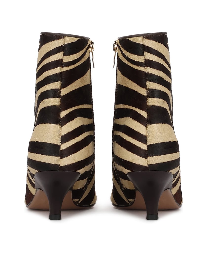 Kazar-Avant-garde-zebra-pattern-booties-hnedá