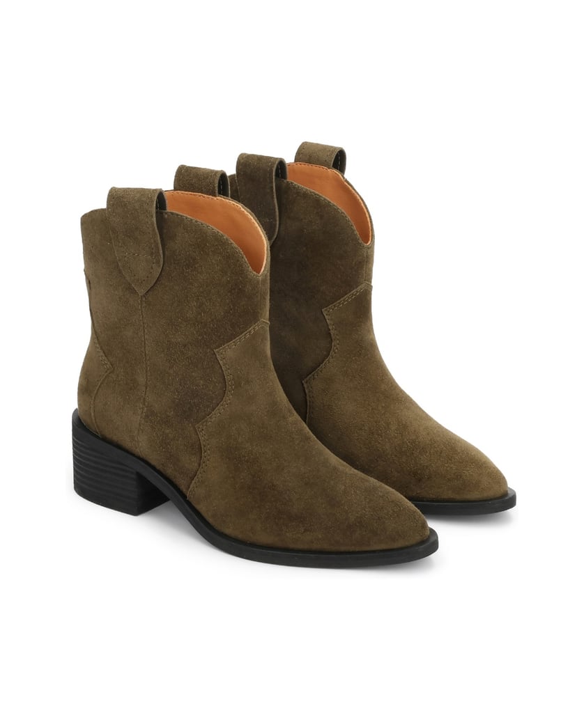 Kazar-Suede-cowboy-booties-in-a-shade-of-green-zelená