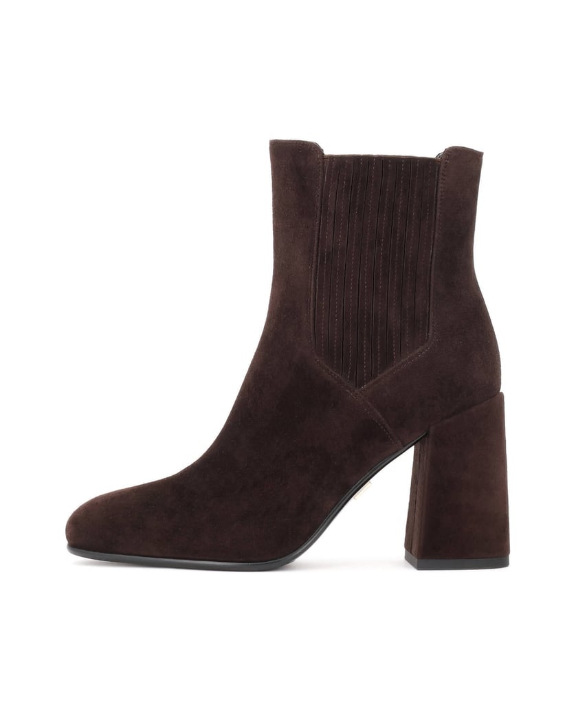 Kazar-Slip-on-suede-booties-with-elastic-inserts-tmavá-hnedá