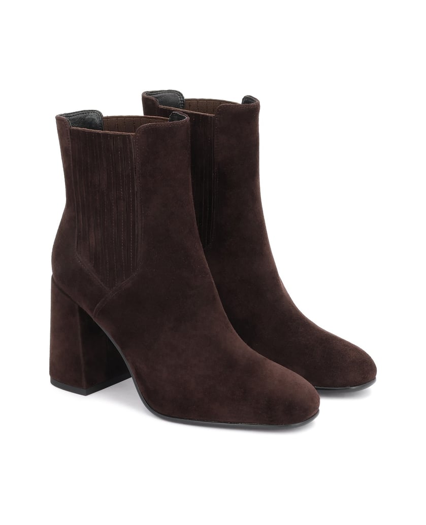 Kazar-Slip-on-suede-booties-with-elastic-inserts-tmavá-hnedá