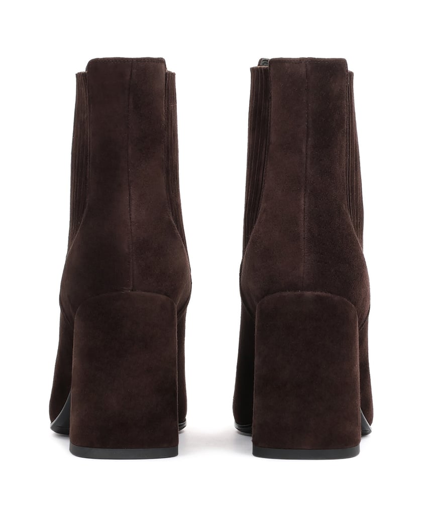 Kazar-Slip-on-suede-booties-with-elastic-inserts-tmavá-hnedá