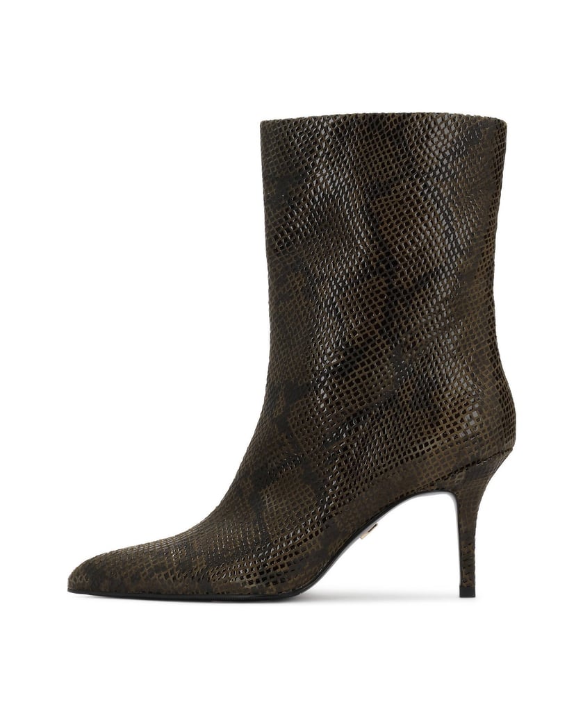 Kazar-Suede-snakeskin-pattern-booties-zelená
