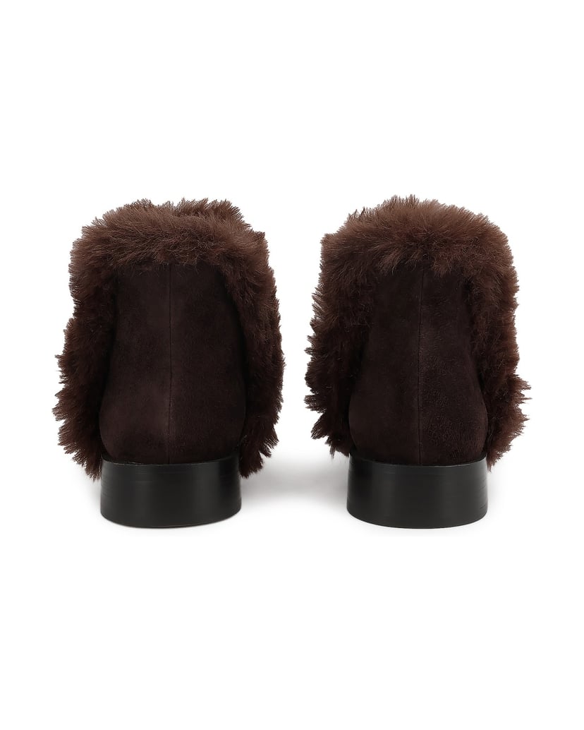 Kazar-Dark-brown-suede-booties-with-synthetic-fur-tmavá-hnedá