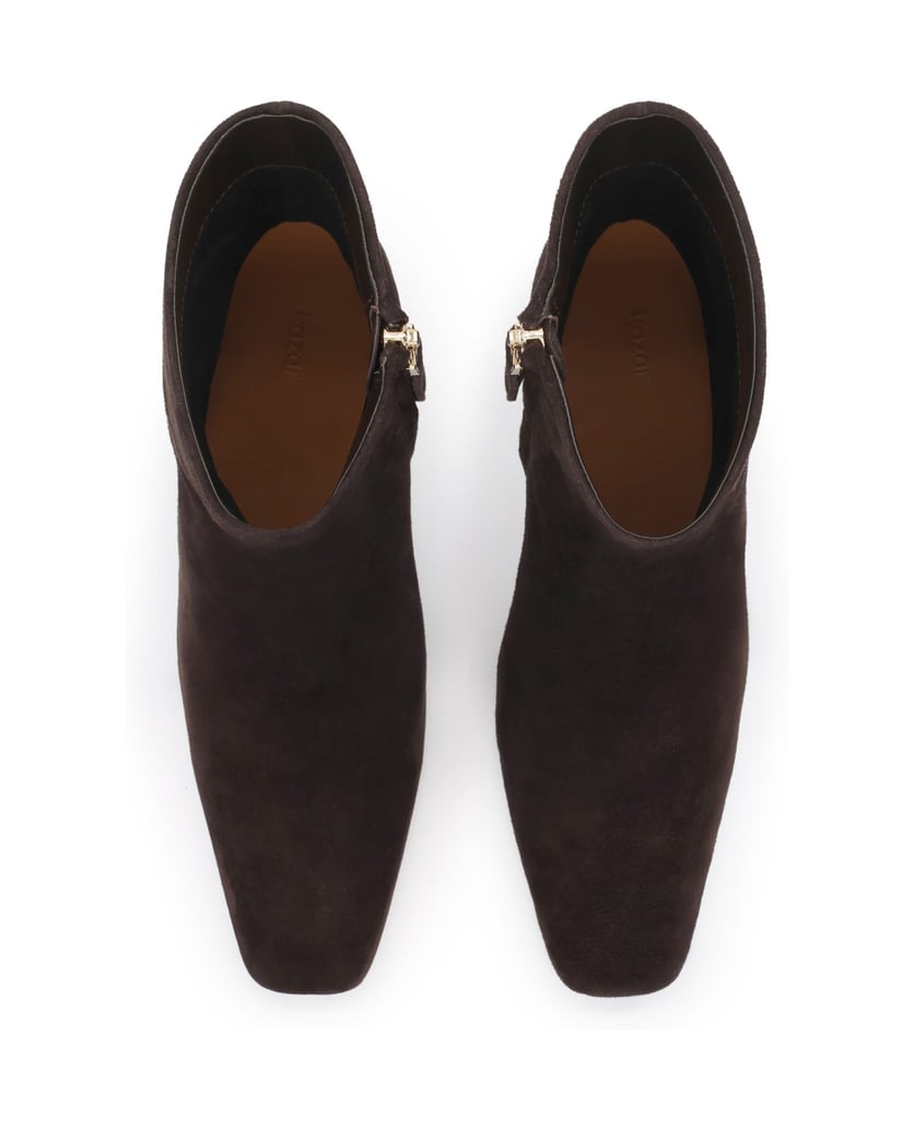 Kazar-Dark-brown-suede-booties-with-a-slim-heel-tmavá-hnedá