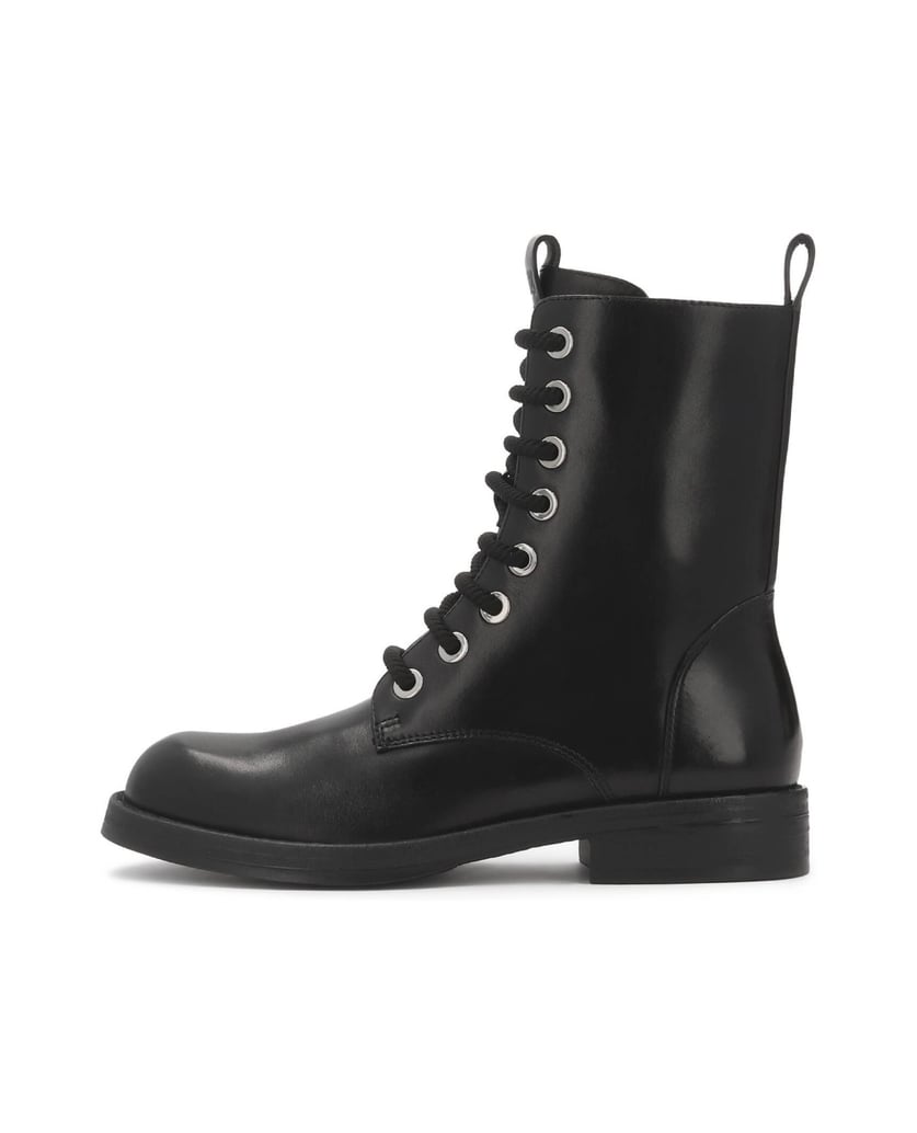Kazar-Flat-ankle-boots-with-zipper-and-lacing-čierna