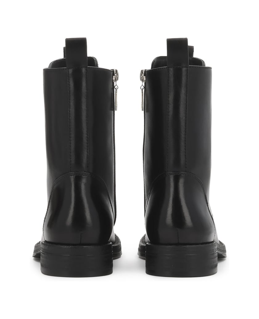 Kazar-Flat-ankle-boots-with-zipper-and-lacing-čierna