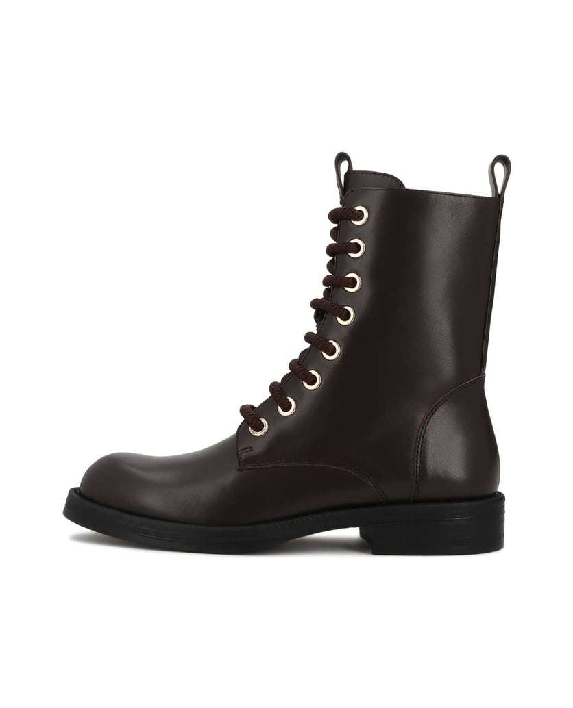 Kazar-Classic-flat-ankle-boots-with-textured-laces-tmavá-hnedá