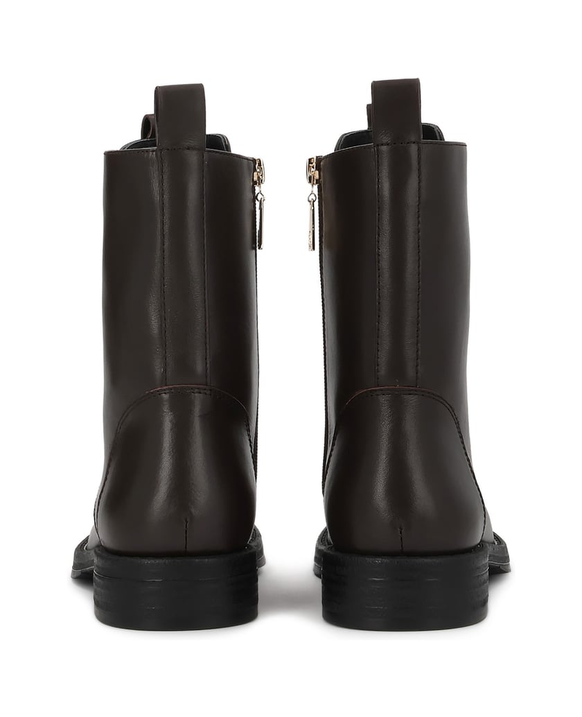 Kazar-Classic-flat-ankle-boots-with-textured-laces-tmavá-hnedá