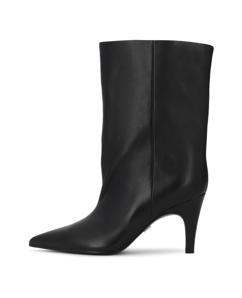 Kazar-Black-booties-with-slip-on-top-in-genuine-leather-čierna