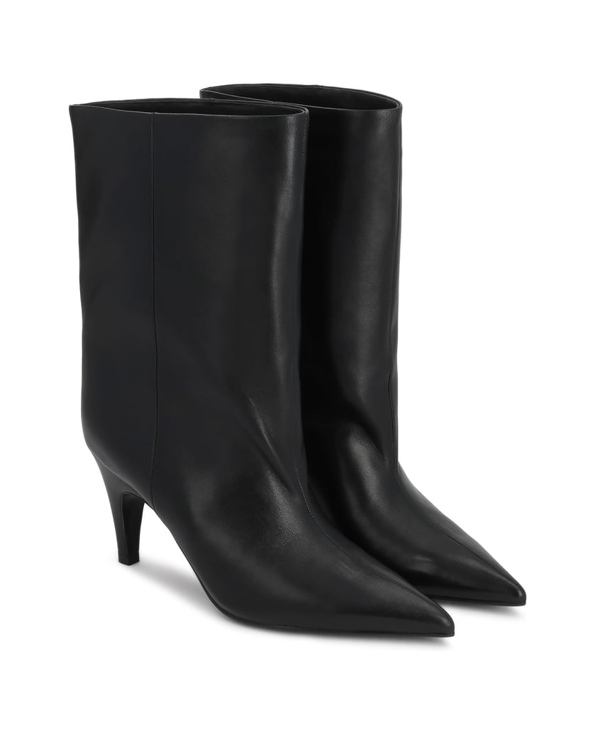 Kazar-Black-booties-with-slip-on-top-in-genuine-leather-čierna