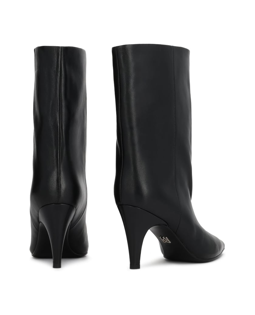 Kazar-Black-booties-with-slip-on-top-in-genuine-leather-čierna