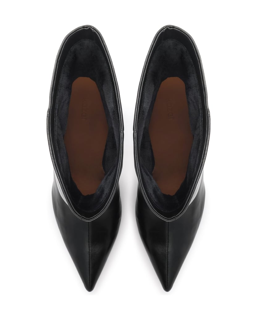 Kazar-Black-booties-with-slip-on-top-in-genuine-leather-čierna