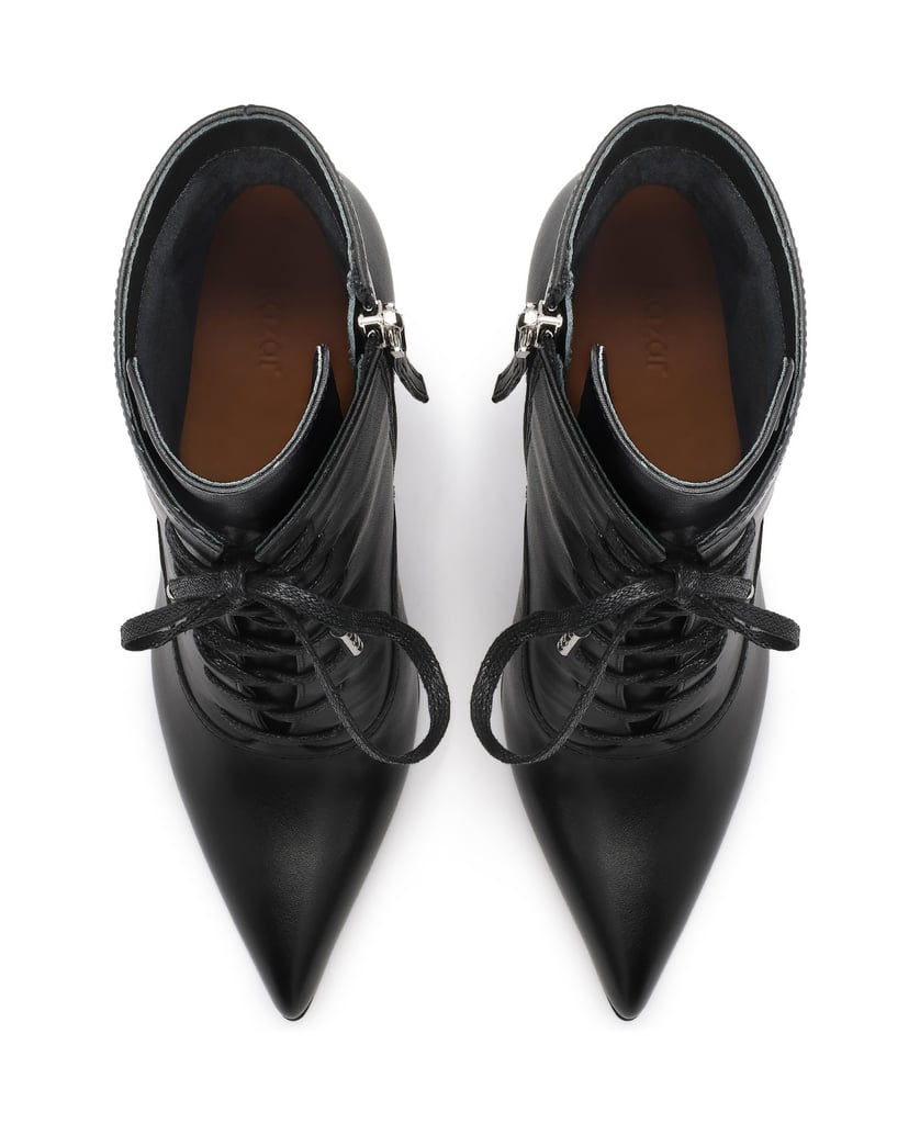 Kazar-Black-leather-booties-on-a-slim-stiletto-heel-čierna