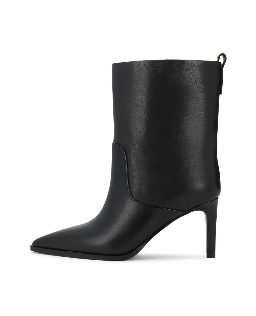 Kazar-Black-stiletto-heeled-leather-booties-with-slip-on-tops-černá