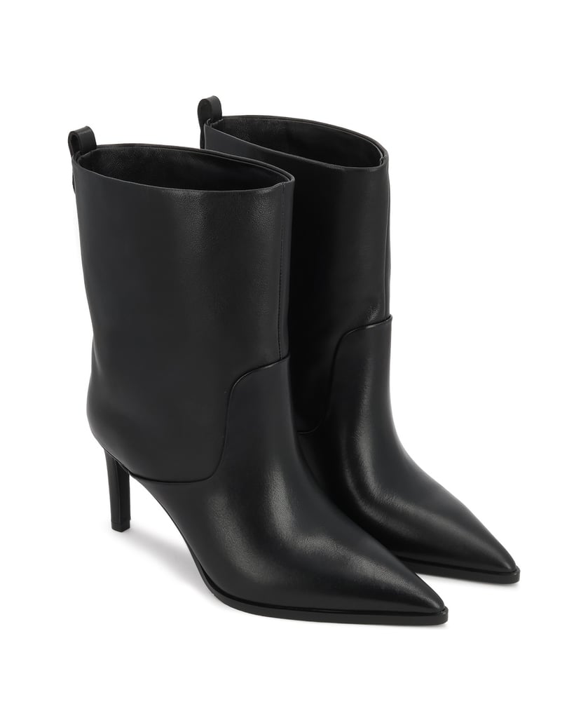 Kazar-Black-stiletto-heeled-leather-booties-with-slip-on-tops-černá