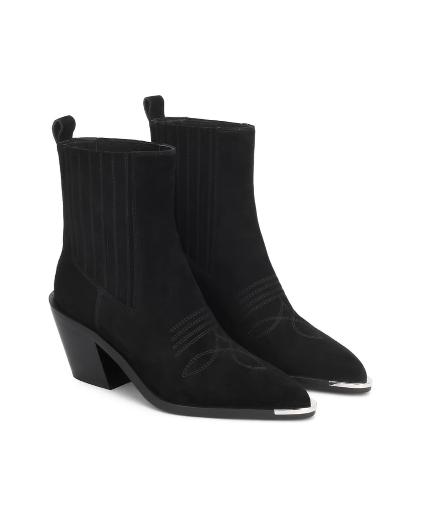 Kazar-Black-suede-cowboy-boots-with-a-metal-toe-cap-čierna