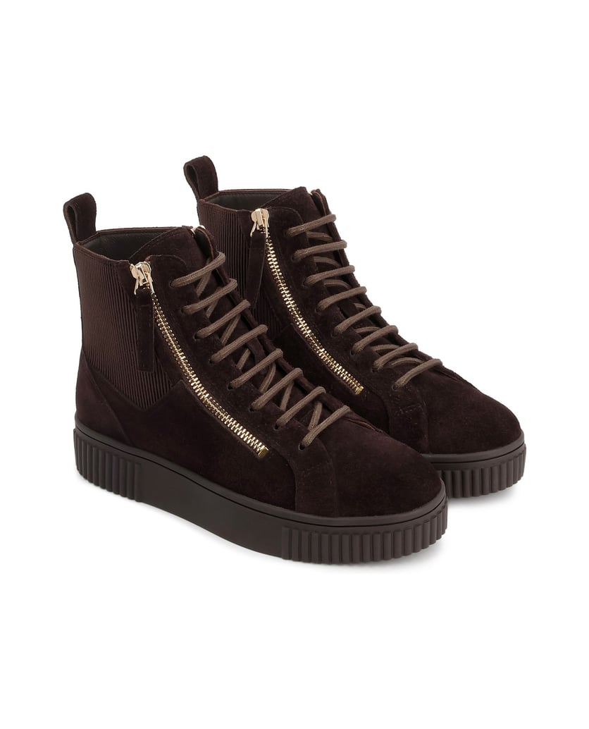 Kazar-Dark-brown-suede-flat-ankle-boots-with-ribbed-inserts-tmavě-hnědá