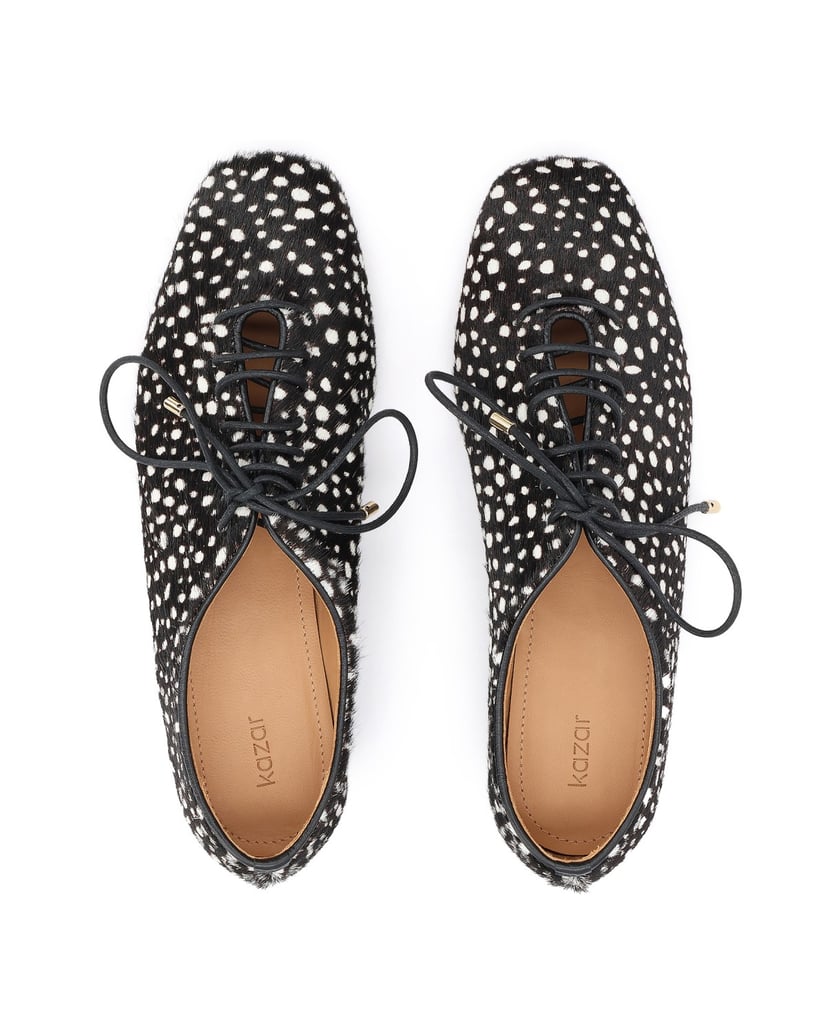 Kazar-Lace-up-tongueless-shoes-in-hair-on-leather-čierna