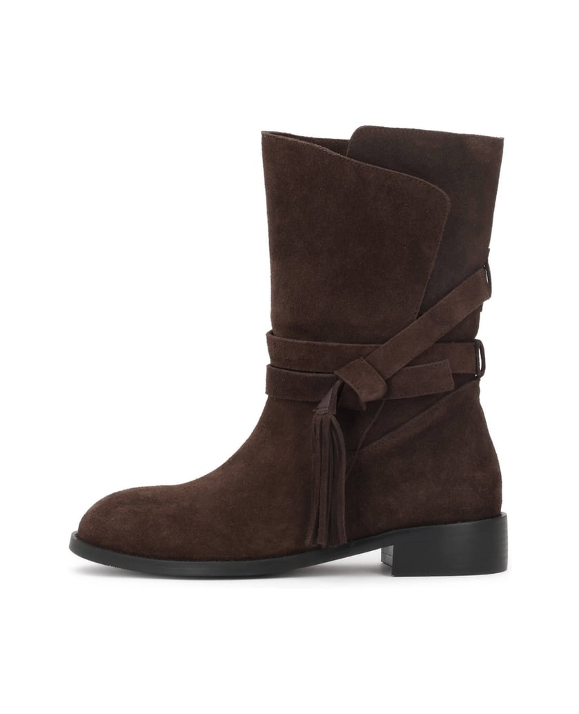 Kazar-Booties-with-soft-upper-and-decorative-binding-tmavá-hnedá