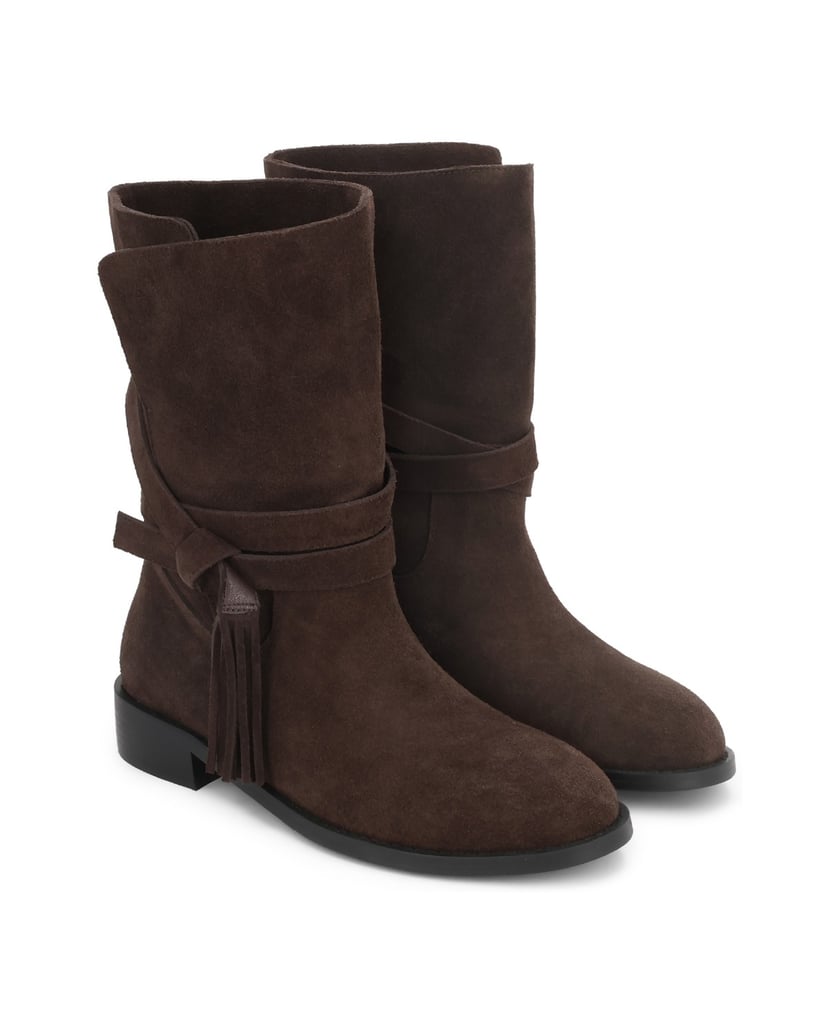 Kazar-Booties-with-soft-upper-and-decorative-binding-tmavá-hnedá