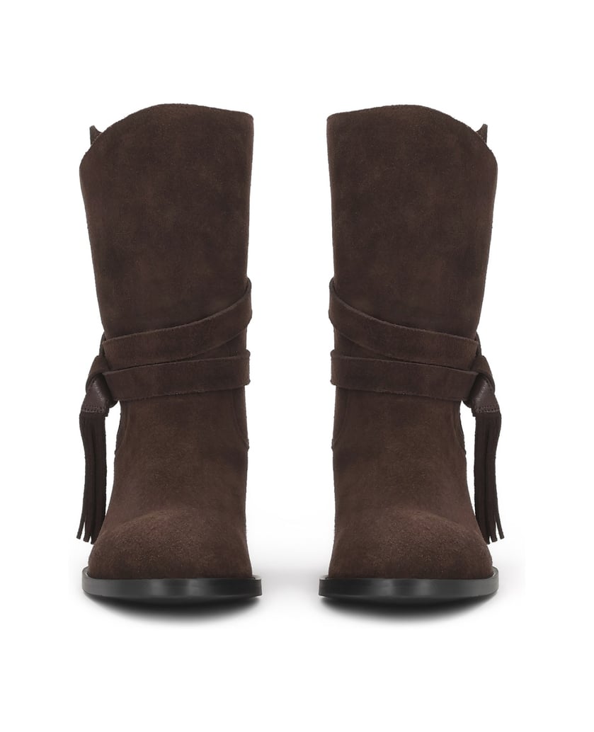 Kazar-Booties-with-soft-upper-and-decorative-binding-tmavá-hnedá