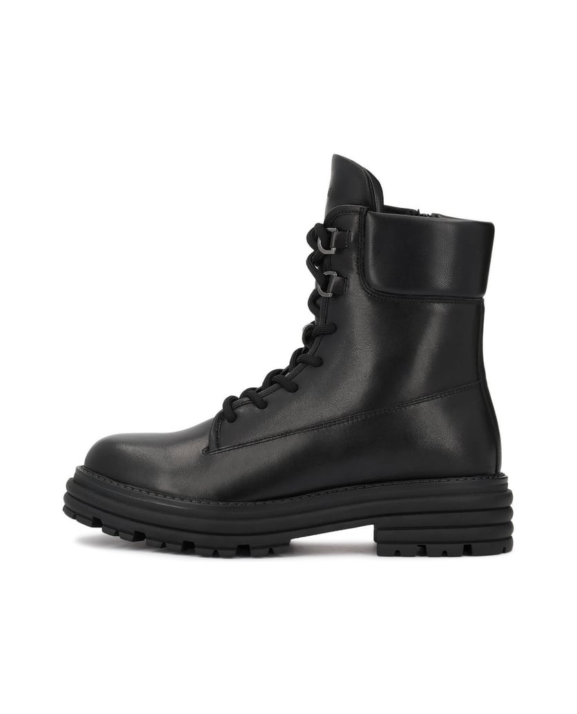 Kazar-Black-women's-leather-flat-ankle-boots-with-zipper-čierna
