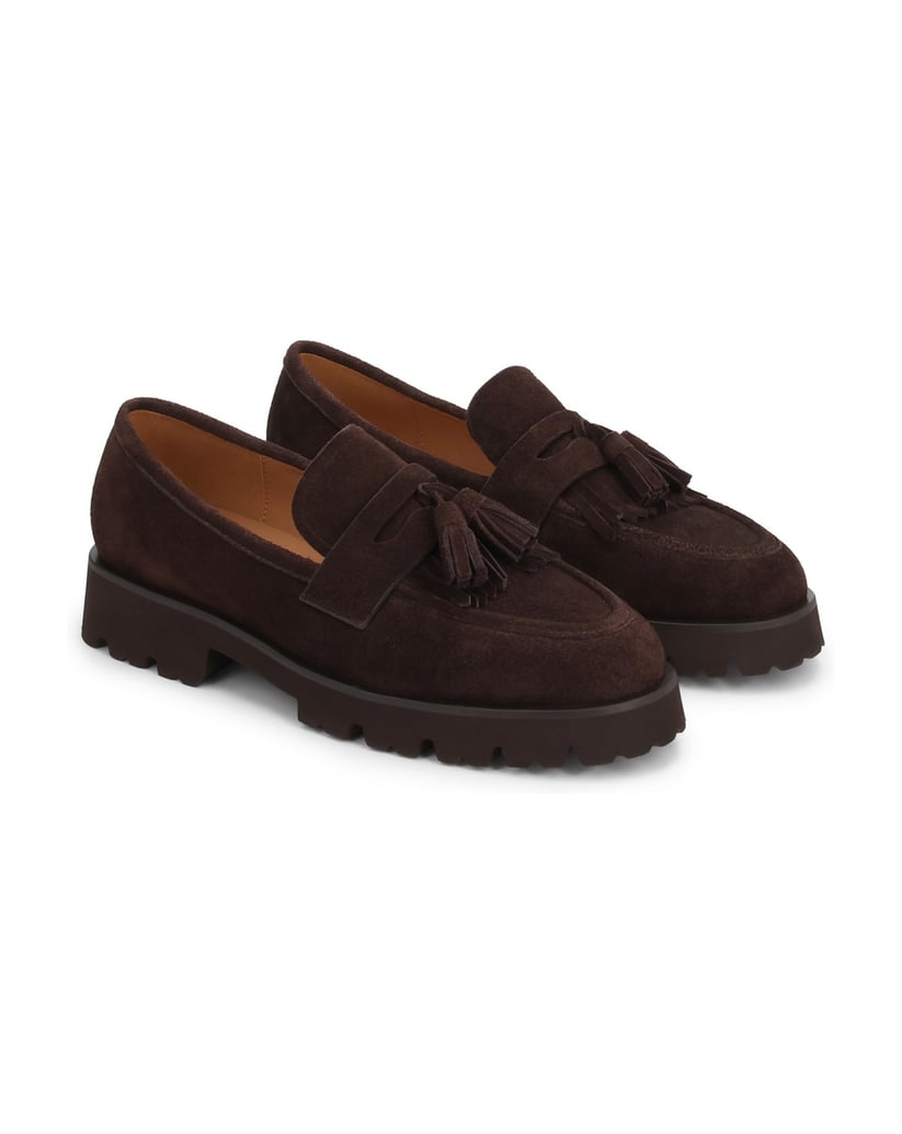 Kazar-Suede-tassel-loafers-with-trep-sole-tmavá-hnedá