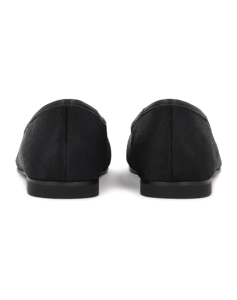 Kazar-Monogrammed-embossed-leather-ballerinas-čierna