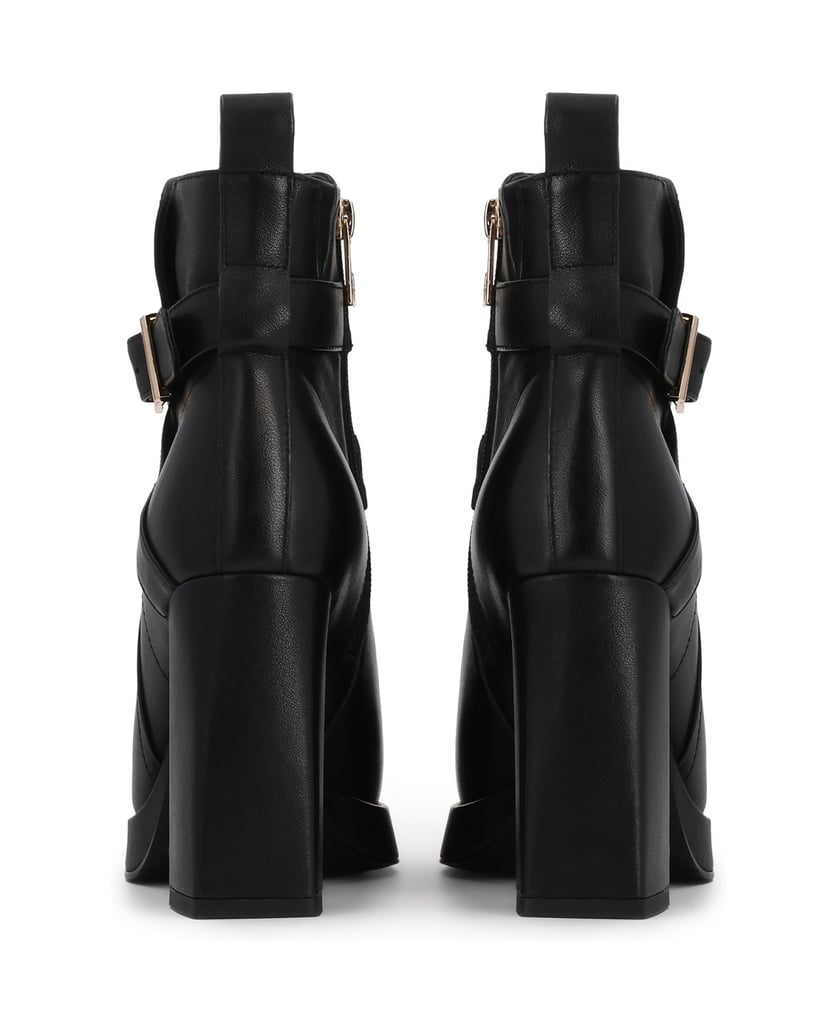 Kazar-Leather-heeled-booties-with-elegant-upper-černá