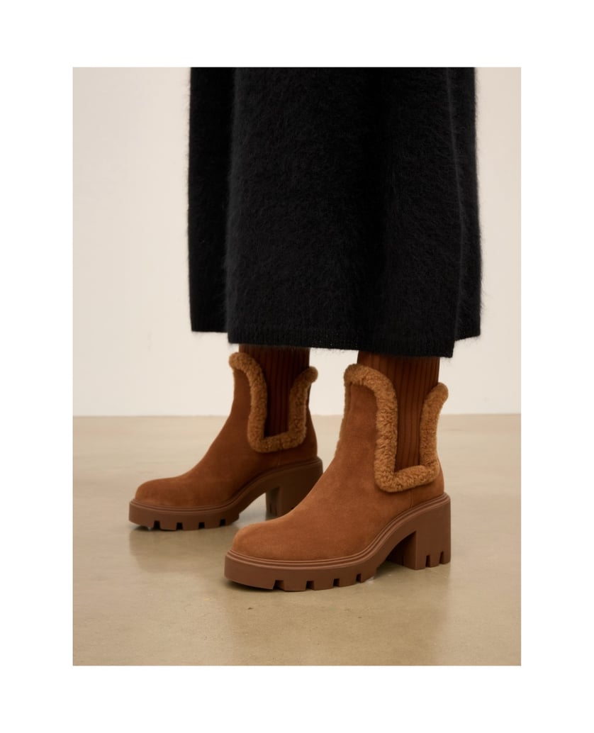 Kazar-Brown-women's-suede-booties-with-elastic-inserts-hnedá