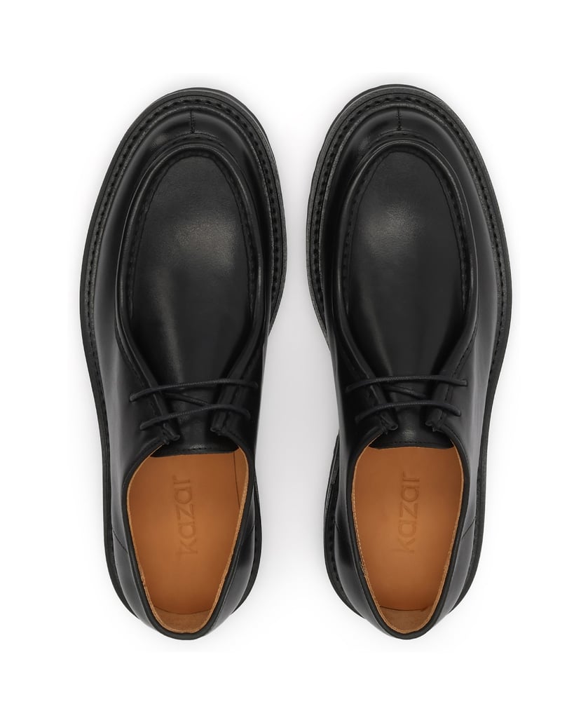 Kazar-Men's-black-genuine-leather-shoes-with-a-thick-sole-černá