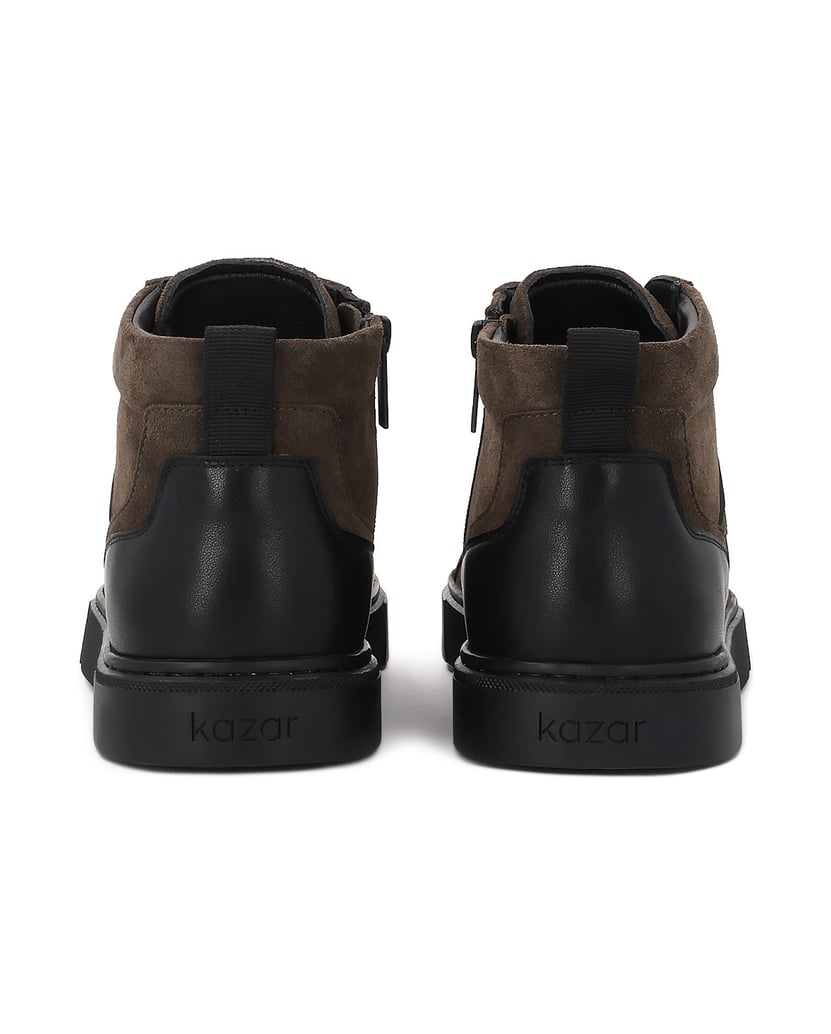 Kazar-Taupe-men's-sneakers-in-perforated-leather-and-suede-tmavošedá