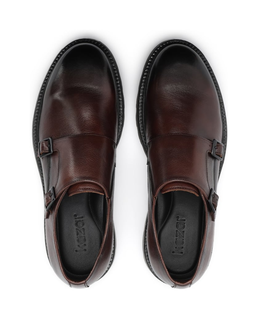 Kazar-Brown-men's-monk-shoes-with-trep-sole-hnědá