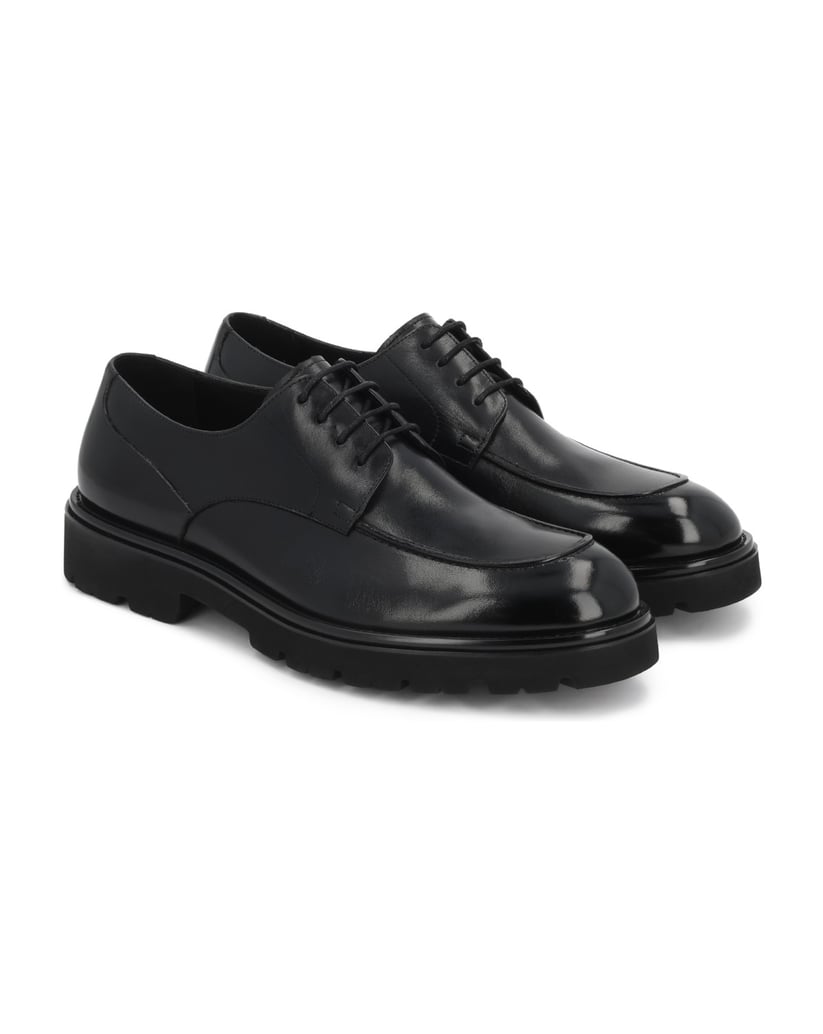 Kazar-Black-derby-shoes-with-solid-sole-čierna
