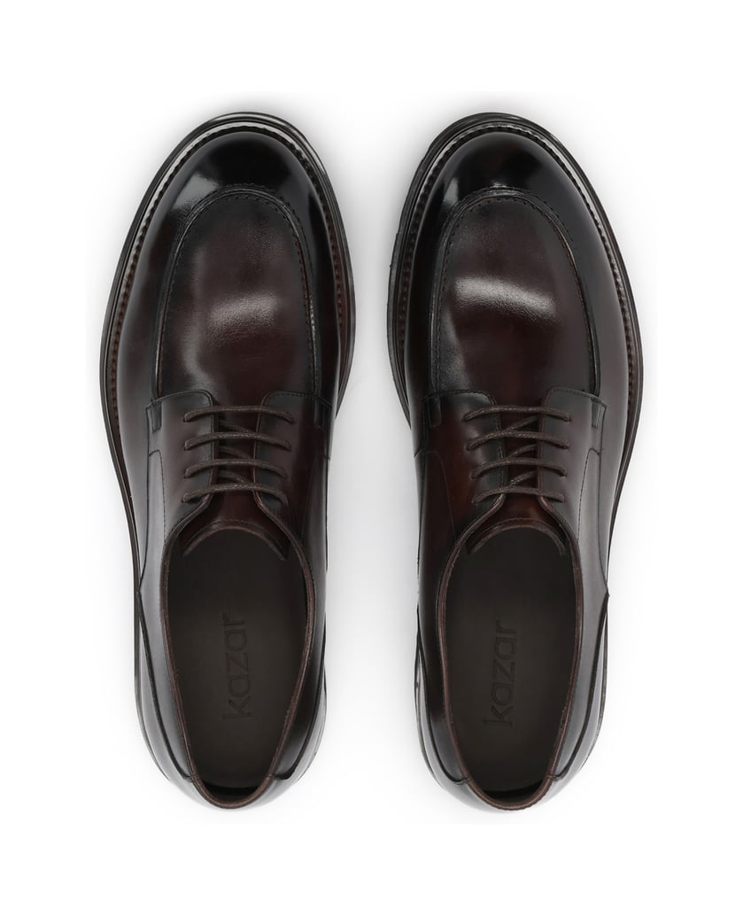 Kazar-Brown-derby-shoes-with-trep-sole-hnedá