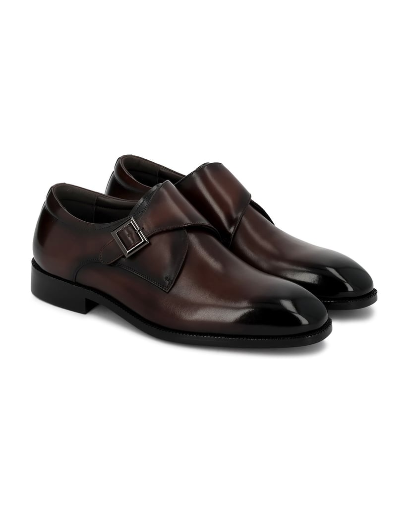 Kazar-Brown-genuine-leather-monk-shoes-half-shoes-hnědá