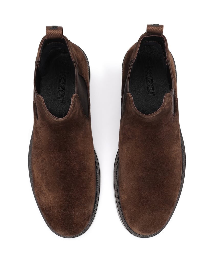 Kazar-Timeless-Chelsea-boots-in-brown-suede-hnědá