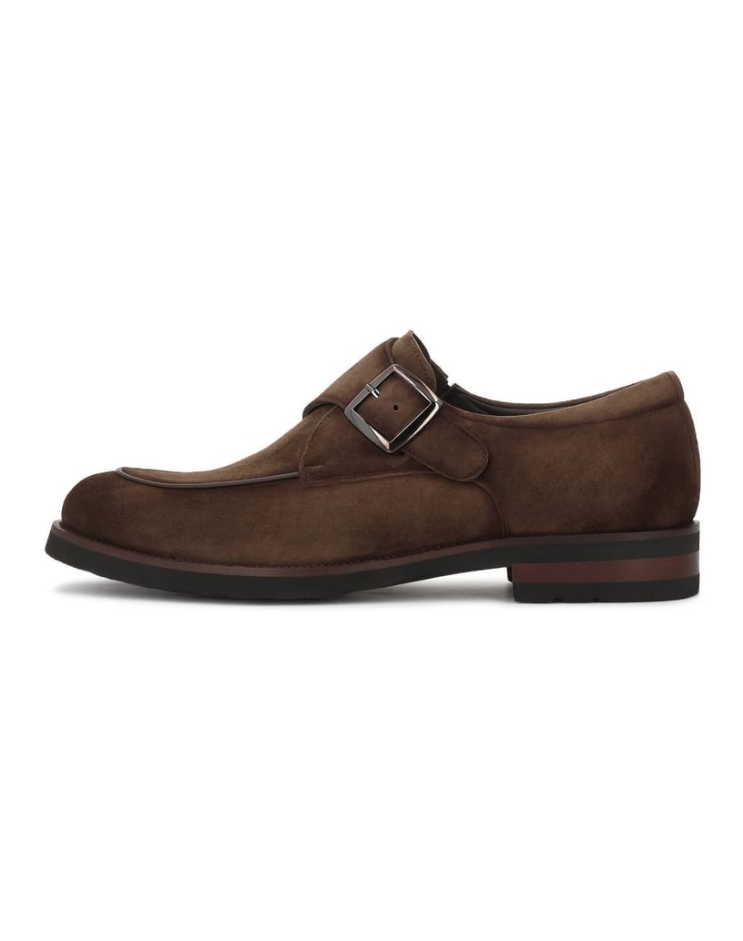 Kazar-Braune-Wildleder-Monki-Schuhe-mit-Schnalle-braun