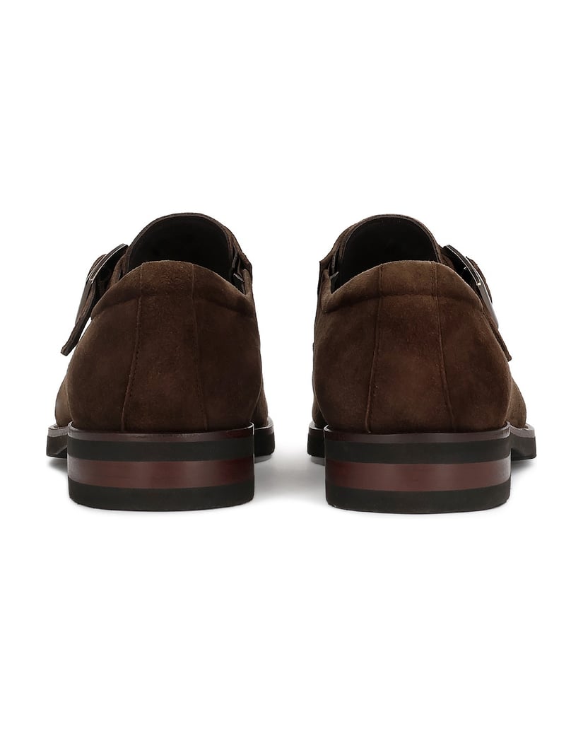 Kazar-Braune-Wildleder-Monki-Schuhe-mit-Schnalle-braun