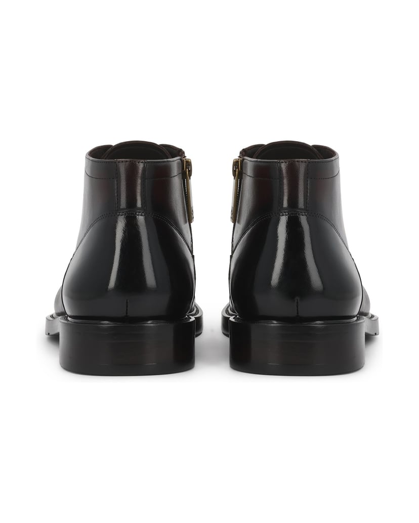 Kazar-Elegant-Brown-booties-with-overlapping-nose-piece-hnědá