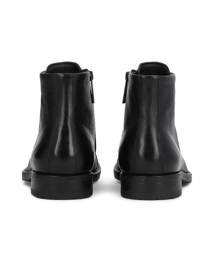 Kazar-Black-leather-toe-cap-toe-boots-with-zipper-černá