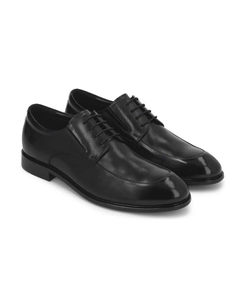 Kazar-Black-formal-shoes-with-decorative-stitching-čierna