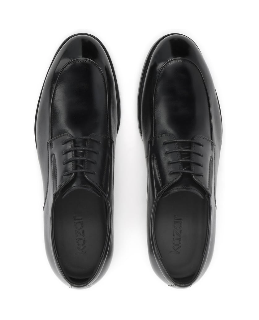 Kazar-Black-formal-shoes-with-decorative-stitching-čierna