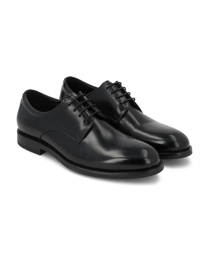 Kazar-Black-genuine-leather-derby-half-shoes-černá
