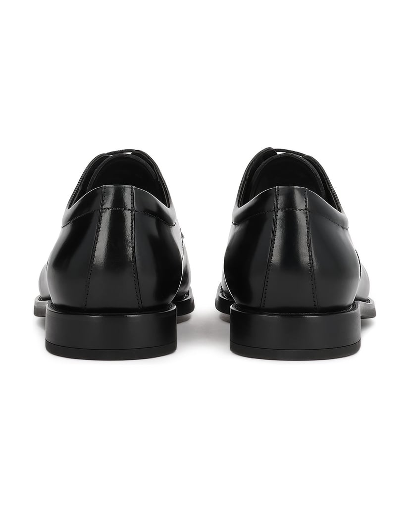 Kazar-Black-genuine-leather-derby-half-shoes-černá