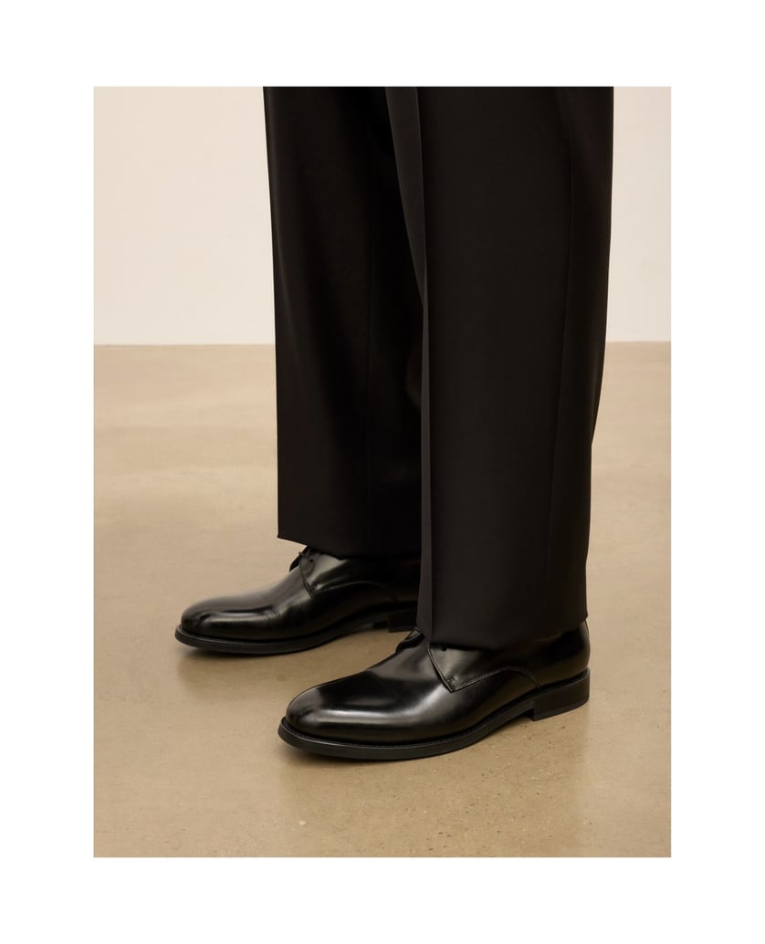 Kazar-Black-genuine-leather-derby-half-shoes-čierna