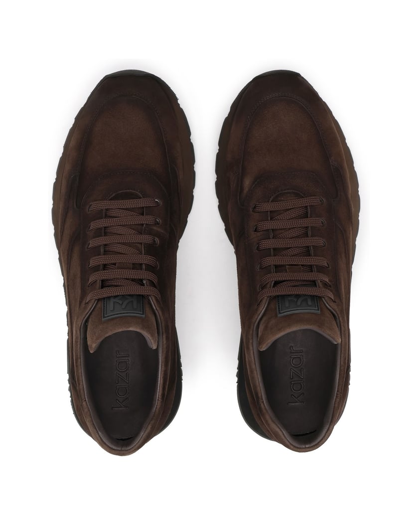 Kazar-Brown-shaded-suede-sneakers-hnedá