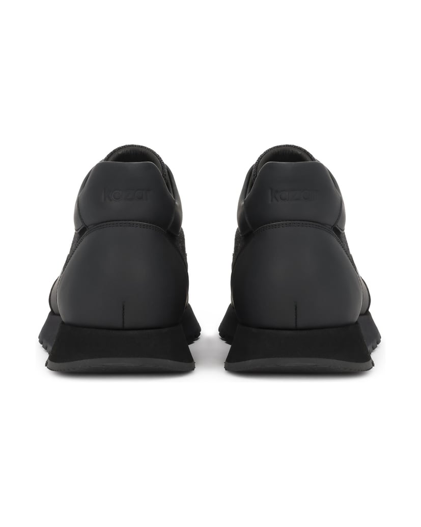 Kazar-Black-combined-material-sneakers-čierna